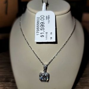 1/2 CT Diamond 14kWhite Gold Diamond Pendant